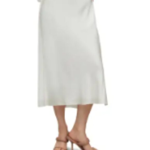 AllSaints Women's Bailey Long Sleeve Mixed Media Dress in White - Picture 2 of 7